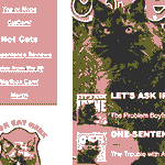 Detail of IreneTheCat.com landing page